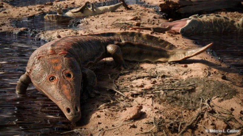 اكتشاف حفرية برمائيات قديمة يعود عمرها إلى 249 مليون سنة في البرازيل