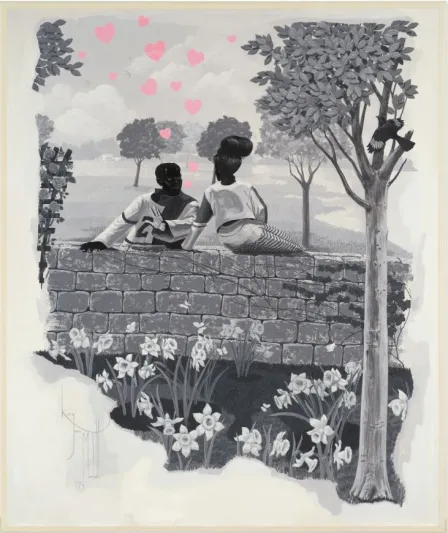 لوحة "Vignette #6" لـ "كيري جيمس مارشال" للبيع مقابل 10 ملايين دولار