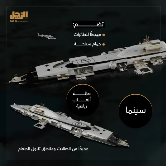 اليخت -الغواصة Migaloo M5 فخامة الأعماق والقيمة 7,3 مليار ريال