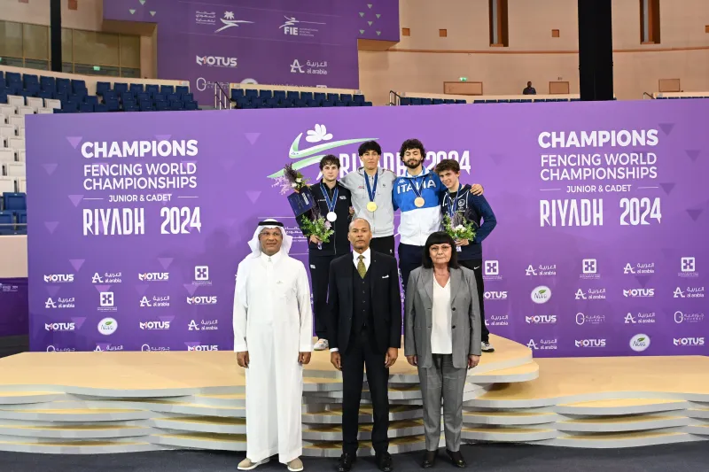 تقام بالرياض.. تتويج الفائزين في بطولة العالم للمبارزة للناشئين