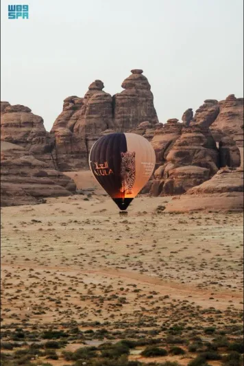 إطلاق أكبر مجموعة مناطيد الهواء الساخن في العالم بتصاميم مستوحاة من العُلا