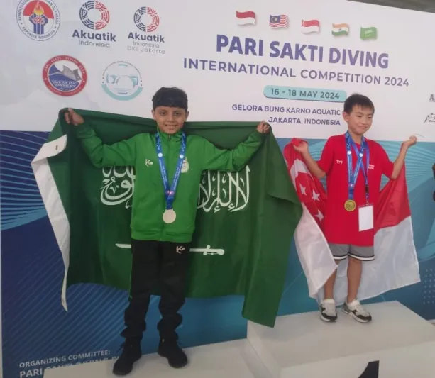 15 ميدالية للمنتخب السعودي للغطس في بطولة جاكرتا الدولية