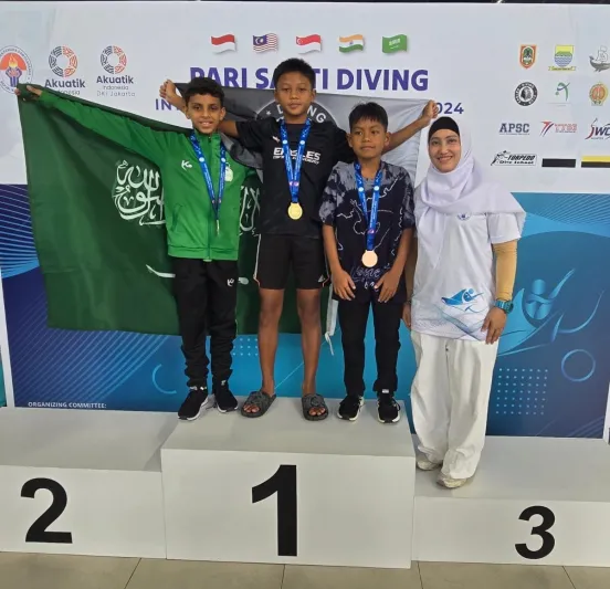 15 ميدالية للمنتخب السعودي للغطس في بطولة جاكرتا الدولية
