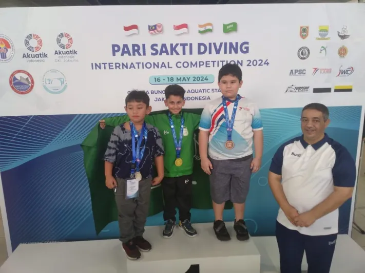 15 ميدالية للمنتخب السعودي للغطس في بطولة جاكرتا الدولية