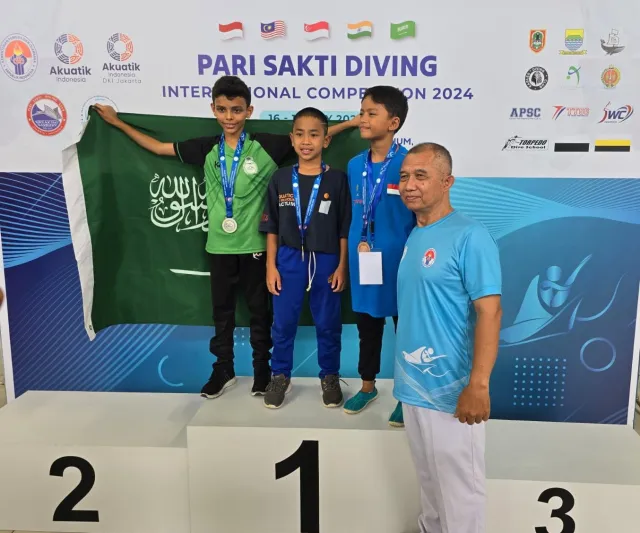 15 ميدالية للمنتخب السعودي للغطس في بطولة جاكرتا الدولية