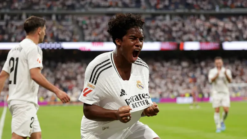 دخل التاريخ .. إندريك  أصغر أجنبي يسجل لريال مدريد في «لاليغا» (فيديو)