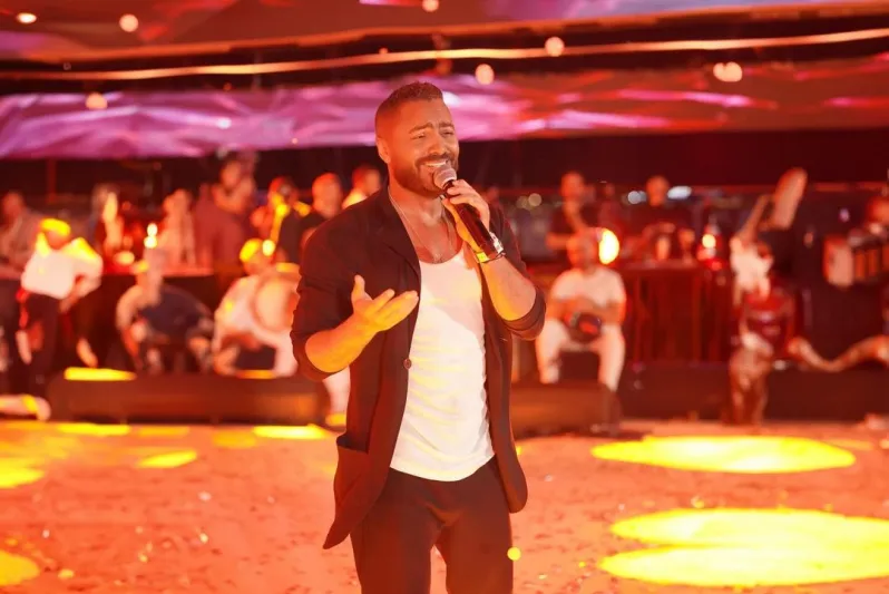 تامر حسني يشارك في احتفالات اليوم الوطني السعودي من مصر (صور)