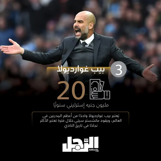 أعلى 10 مدربي كرة قدم أجرًا في العالم (إنفوجراف)