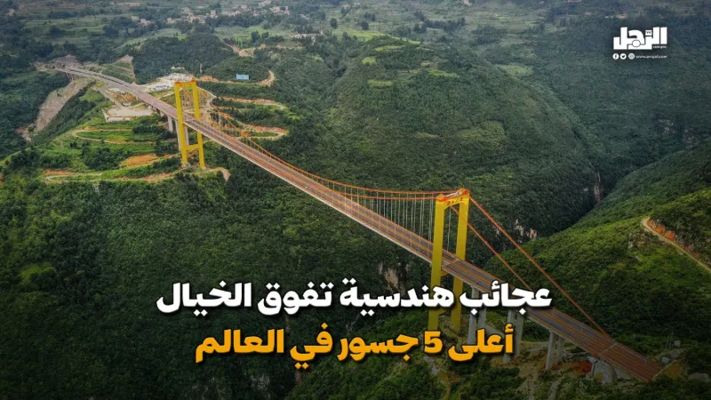 عجائب هندسية تفوق الخيال.. أعلى 5 جسور في العالم (فيديوجراف)