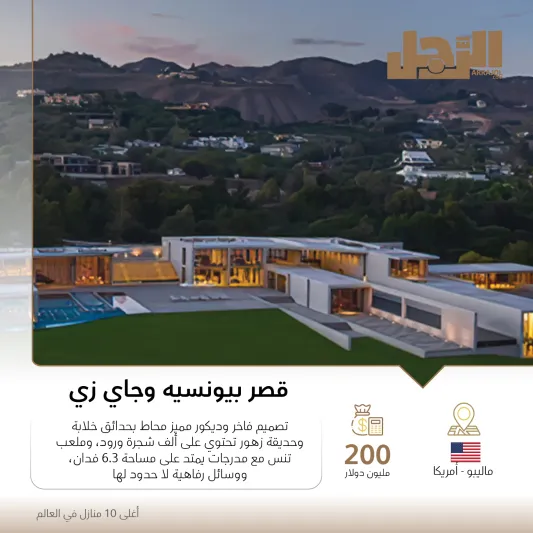 أغلى 10 منازل في العالم (إنفوجراف)