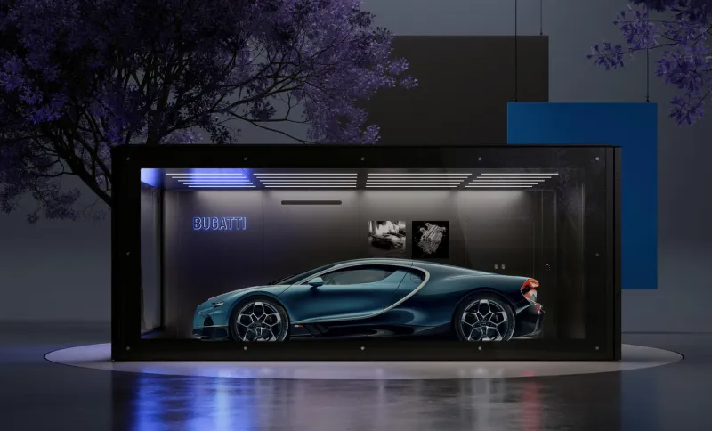 بكاميرات مراقبة ونظام تحكم في المناخ.. "بوجاتي" تبتكر جراجاً فاخراً للهايبركارز (صور)