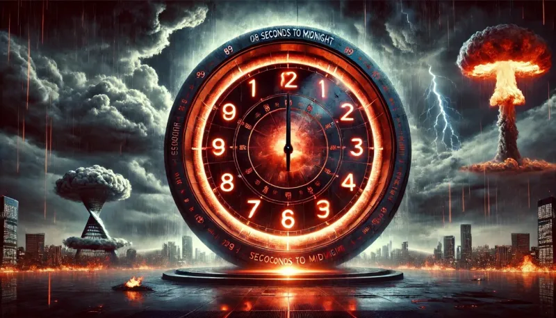 "ساعة يوم القيامة" تقترب من منتصف الليل وسط تحذير من التهديدات الوجودية