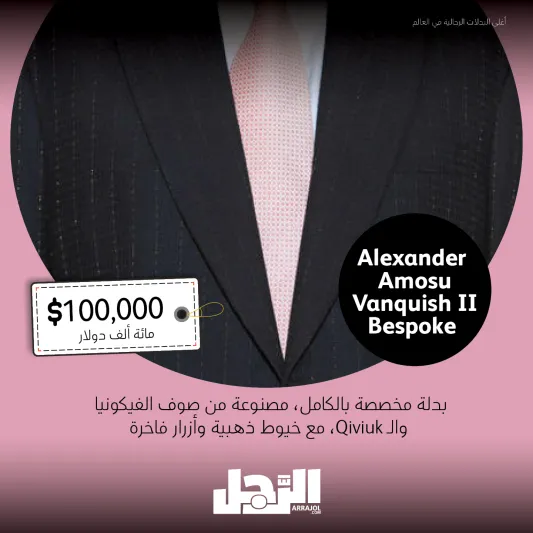 خيوط من الذهب والألماس.. أغلى البدلات الرجالية في العالم (إنفوجراف)