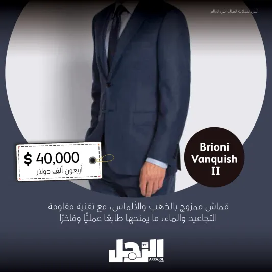 خيوط من الذهب والألماس.. أغلى البدلات الرجالية في العالم (إنفوجراف)