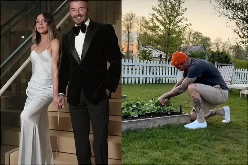 فيكتوريا بيكهام تسخر من إطلالة "ديفيد" في الحديقة