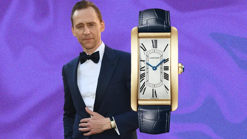 توم هيدلستون يتألق بساعة Cartier كلاسيكية على السجادة الحمراء