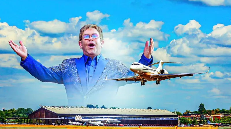 إلتون جون: من موسيقى القمة إلى سماء الفخامة على متن طائرته الخاصة