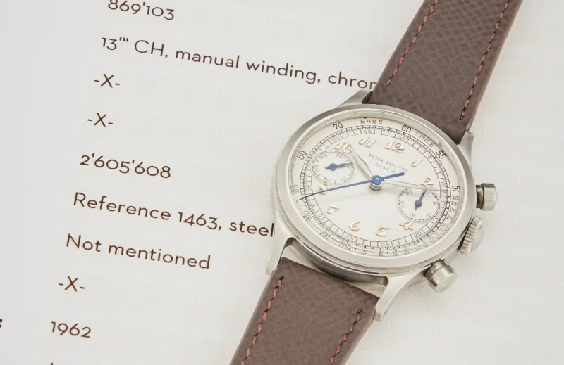ساعة "Patek Philippe 1463" تُعرض في مزاد سوذبيز نيويورك