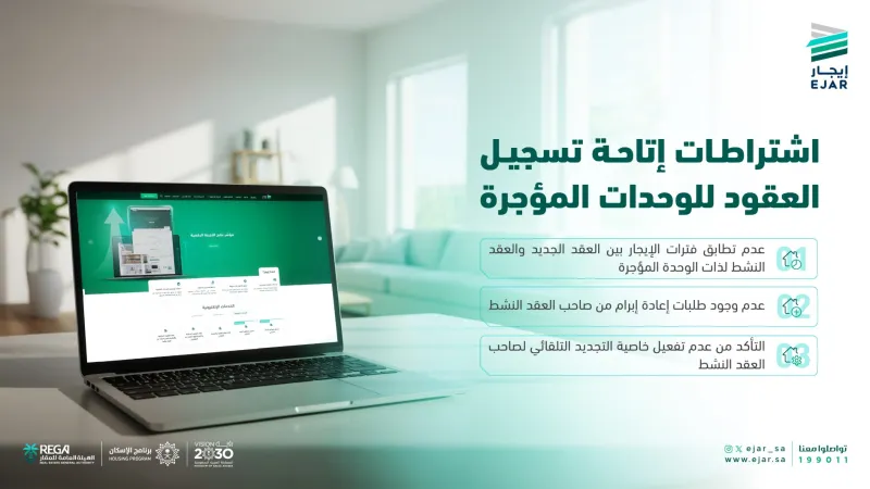 منصة إيجار توضح الشروط الأساسية لتسجيل العقود الجديدة