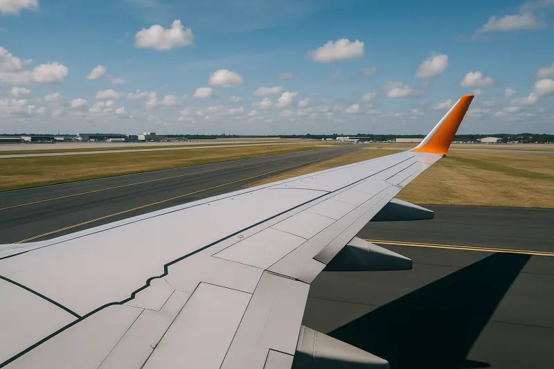 راكب يرصد مفاجأة غريبة على جناح الطائرة قبيل الإقلاع (فيديو)