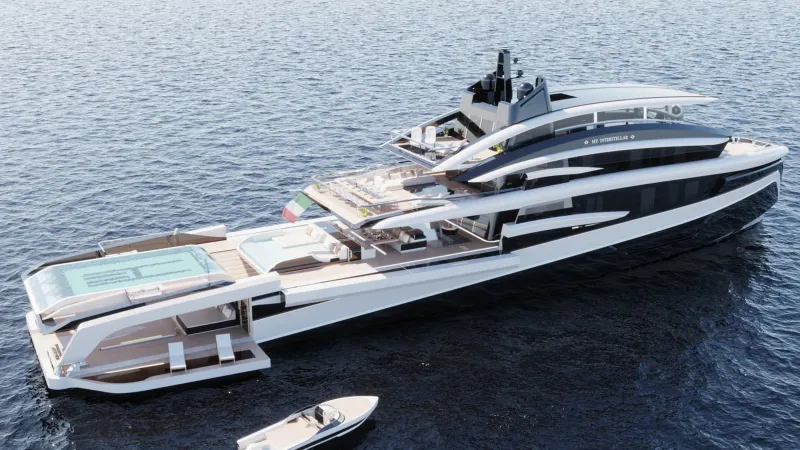 يخت Interstellar يكشف عن كبينة VIP بانورامية بطابع مستقبلي
