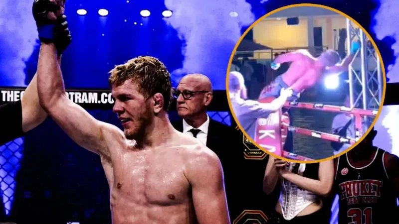 لحظة مرعبة: ملاكم يتعرض لصعقة كهربائية عقب فوزه ببطولة! (فيديو)