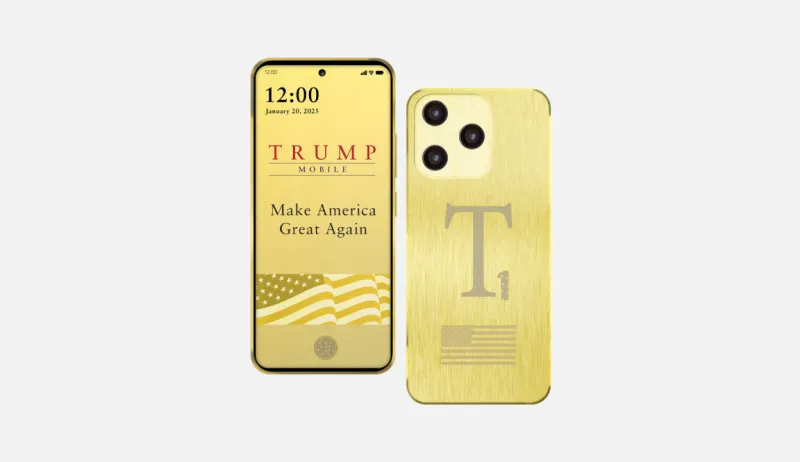 هاتف ترامب بلونه الذهبي- المصدر: Trump Mobile 5 تساؤلات قد تنهي مستقبل هاتف ترامب الذهبي قبل أن يبدأ!