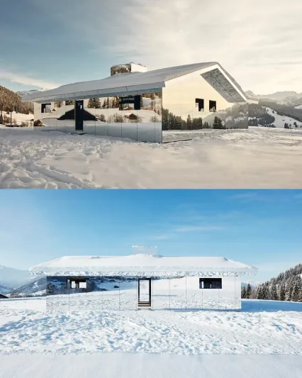 منزل "Mirage" في جبال الألب.. معمار يختفي أمام عينيك