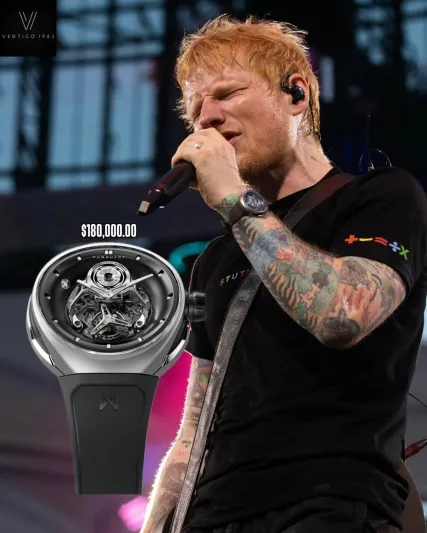 إد شيران يلفت الأنظار في حفله بألمانيا بساعة سويسرية من التيتانيوم