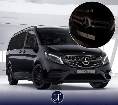 Mercedes-Benz V-Class بلوحة CR7 الفريدة تجذب الأنظار في شوارع دبي