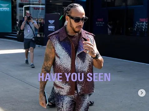 إطلالة استثنائية لأسطورة الفورمولا 1 لويس هاميلتون في " British Grand Prix"