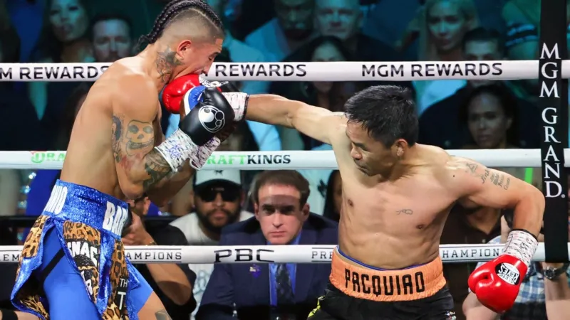 باكياو يُفاجئ العالم بأداء بطولي بعمر 46 عامًا.. وباريوس يفلت من الهزيمة (فيديو)