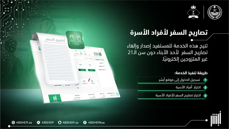 كيفية طلب وإلغاء الزيارة العائلية السعودية عبر أبشر