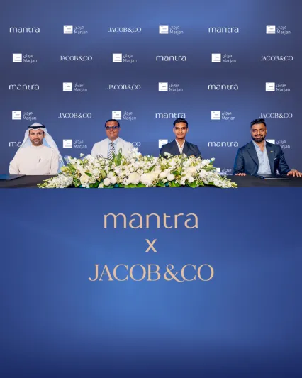 المصدر: Mantra Properties and Jacob & Co Announce Landmark Partnership جزيرة المرجان تحتضن أول مشروع سكني لـ"جاكوب آند كو" بالشراكة مع "مانترا بروبرتيز"