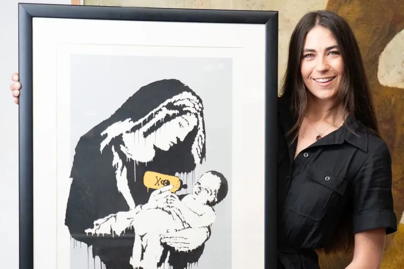 بعد 20 عامًا من الجدل.. "مريم السامة" لبانكسي تُطرح للبيع في مزاد يورك