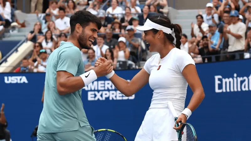 انسجام رادوكانو وألكاراز يخطف الأضواء في منافسات الزوجي المختلط (فيديو)