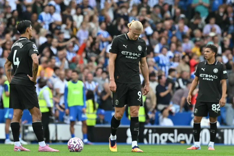 مانشستر سيتي ينهار أمام برايتون ويخسر بهدفين في الدوري الإنجليزي (فيديو)