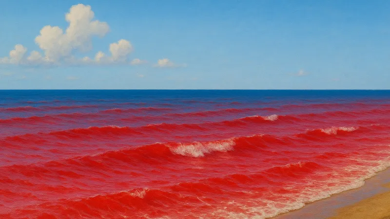 ظاهرة نادرة تغيّر لون بحر الجليل إلى الأحمر وتثير اهتمام الباحثين (فيديو)