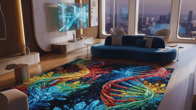 حمضك النووي يتحوّل إلى تصميم فاخر: مفرش شخصيّ مبتكر في منزلك