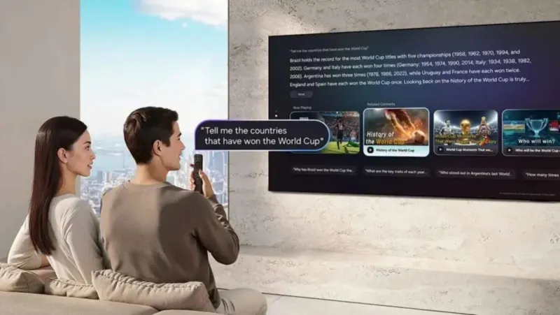 Samsung تعزز تجربة المشاهدة بذكاء غوغل ومايكروسوفت في أحدث شاشاتها الذكية