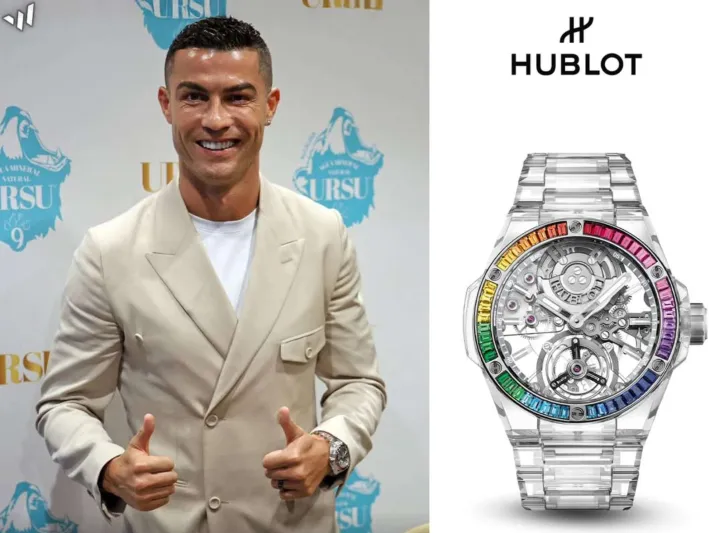 بقيمة تفوق مليوني دولار.. مجموعة Hublot الفاخرة تزين معصم كريستيانو رونالدو 