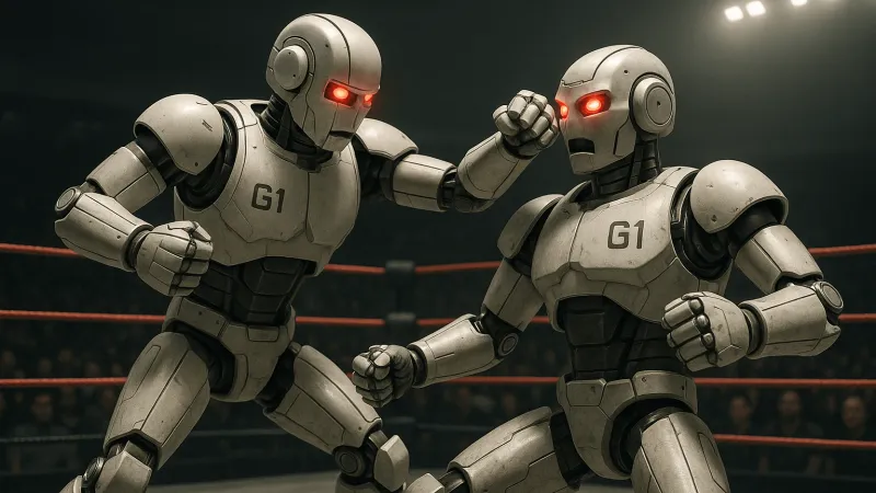 روبوت قتال يتصرف من تلقاء نفسه في عرض UFC  ( فيديو)