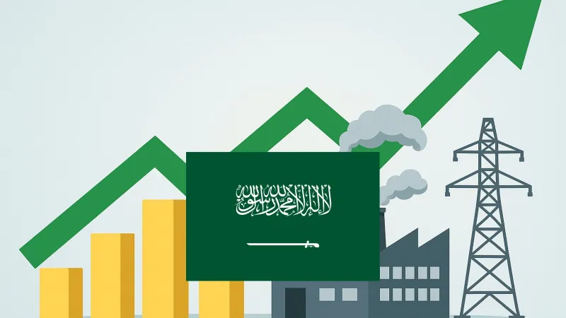  الإنتاج الصناعي السعودي يرتفع بنسبة 6.5% في يوليو 2025