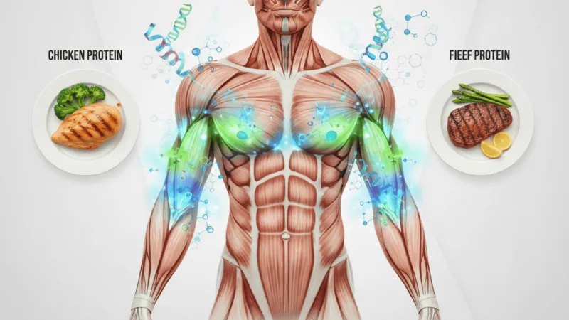 دراسة تكشف: نوع البروتين الحيواني يغيّر استجابة بناء العضلات