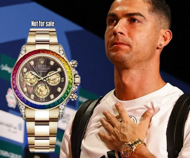 كريستيانو رونالدو يتألق بساعة رولكس دايتونا نادرة
