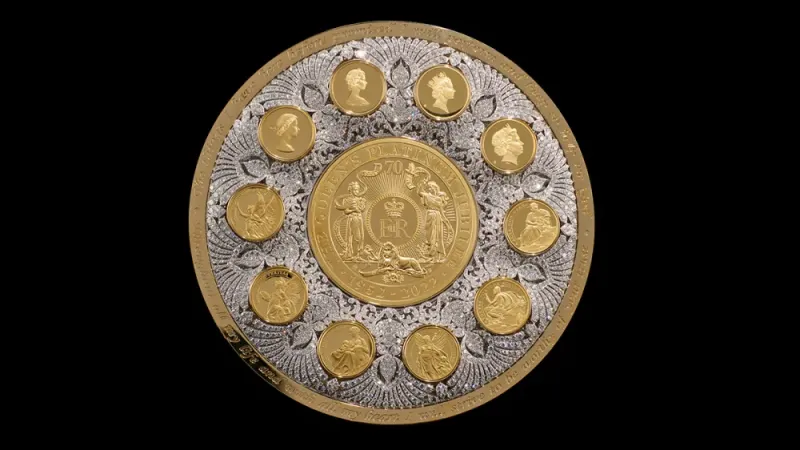 عملة كراون الذهبية المرصعة بالألماس في المزاد.. هل تصبح أغلى عملة في التاريخ؟ 