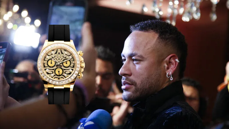 نيمار يرتدي ساعة رولكس دايتونا Eye of the Tiger