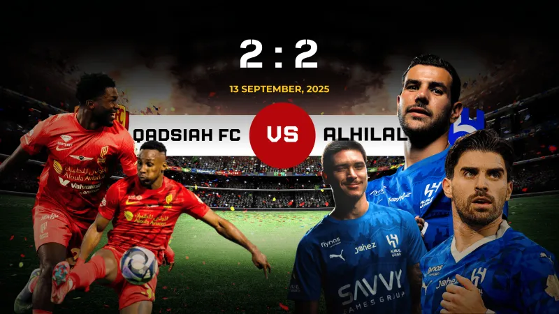 القادسية يهدر الفوز والهلال يفرض التعادل في قمة مشتعلة (فيديو)