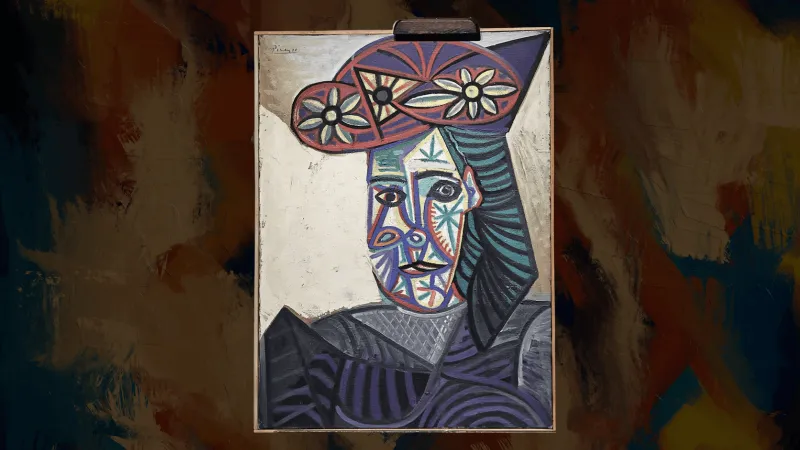 لوحة بيكاسو النادرة “صورة امرأة بقبعة مزهّرة” تُعرض في مزاد بعد 80 عامًا