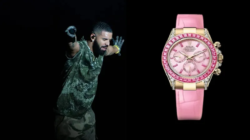 دريك يخطف الأنظار بساعة رولكس نادرة